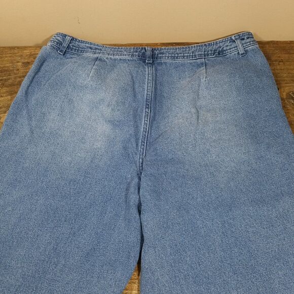 POPSUGAR Sz 18 Cropped Jeans Denim Capri Wide Leg 100% Cotton - Picture 10 of 10